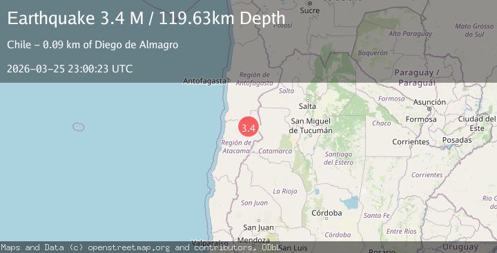 Map of Atacama, Chile