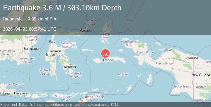 Map of Ceram Sea, Indonesia