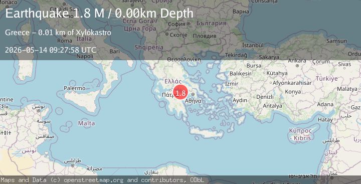 Map of Near the coast of Greece