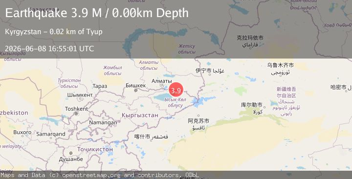 Map of Lake Issyk-Kul region