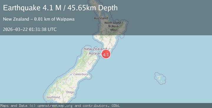 Map of South Wairarapa District, New Zealand