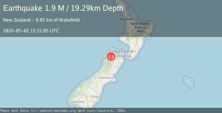 Map of Buller District, New Zealand
