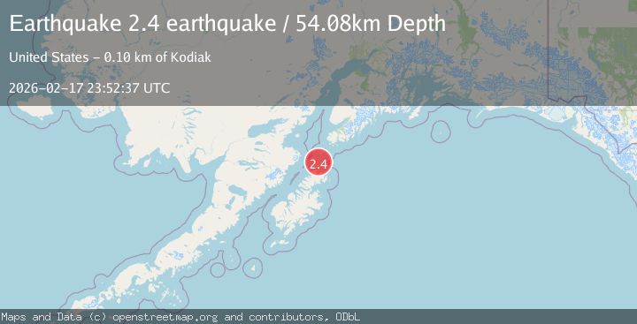 Map of Kodiak Island region, Alaska