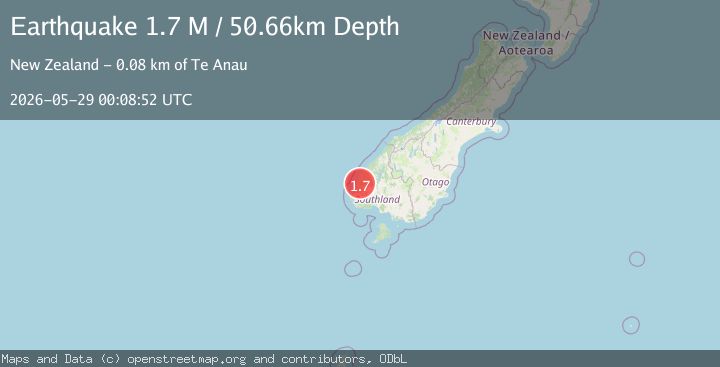 Map of Southland District, New Zealand