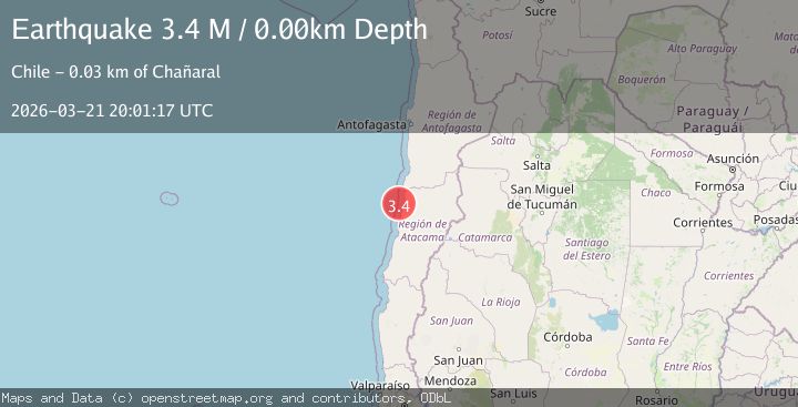 Map of offshore Atacama, Chile