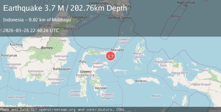 Map of Minahasa, Sulawesi, Indonesia