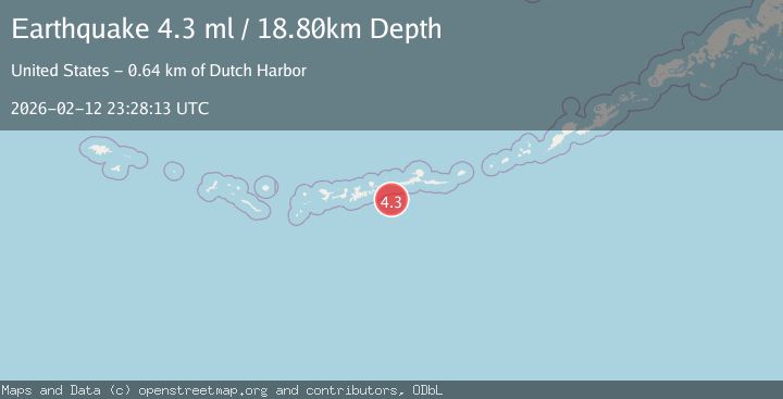 Map of Andreanof Islands, Aleutian Islands, Alaska