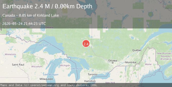 Map of Ontario, Canada