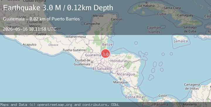 Map of offshore Guatemala