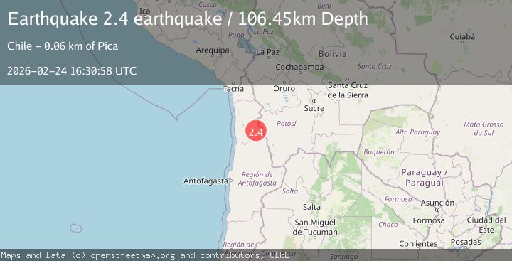 Map of Tarapaca, Chile