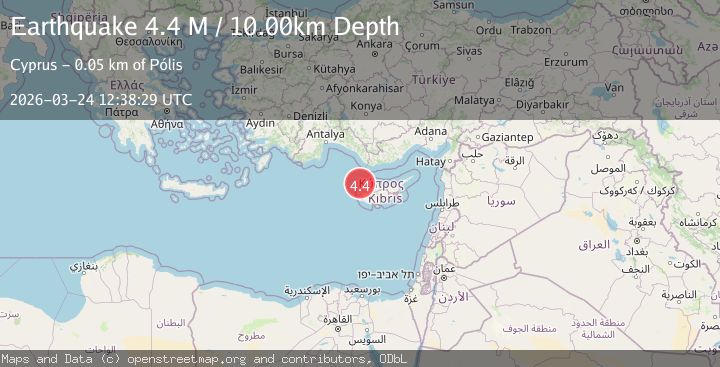 Map of Cyprus region