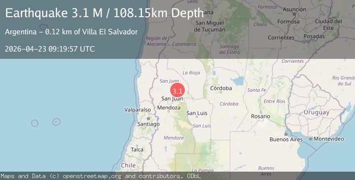 Map of San Juan, Argentina