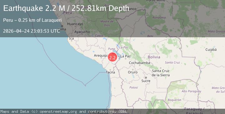 Map of Peru-Bolivia border region