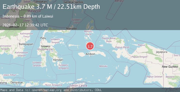 Map of Halmahera, Indonesia