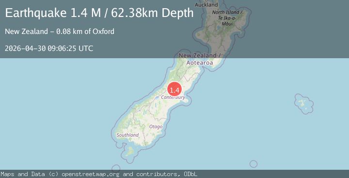 Map of Selwyn District, New Zealand
