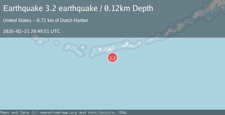 Map of Andreanof Islands, Aleutian Islands, Alaska