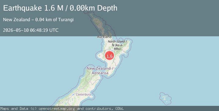 Map of Ruapehu District, New Zealand