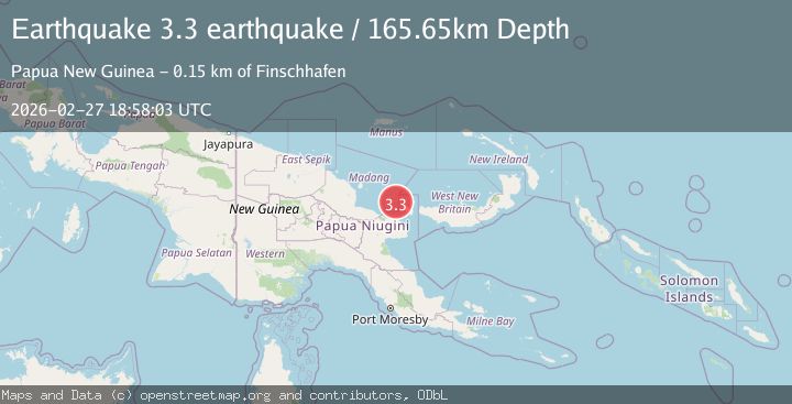Map of eastern New Guinea region, Papua New Guinea