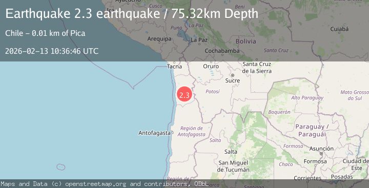 Map of Tarapaca, Chile