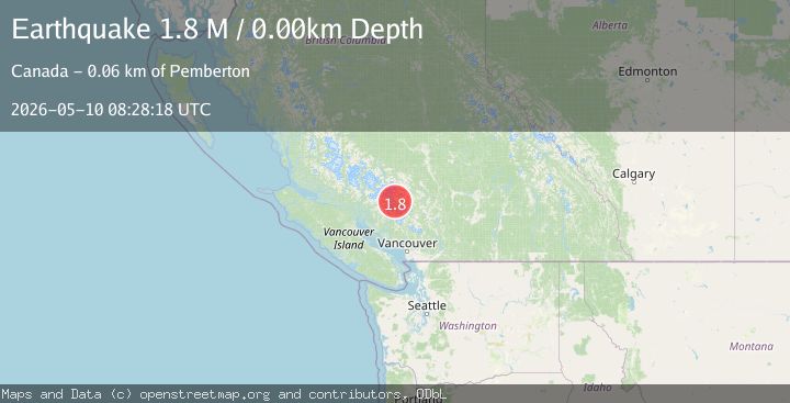 Map of British Columbia, Canada