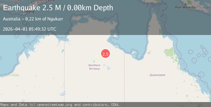 Map of Northern Territory, Australia