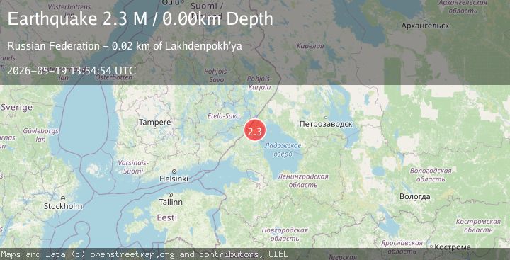 Map of Finland-Russia border region