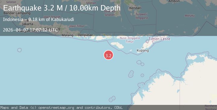 Map of south of Sumbawa, Indonesia