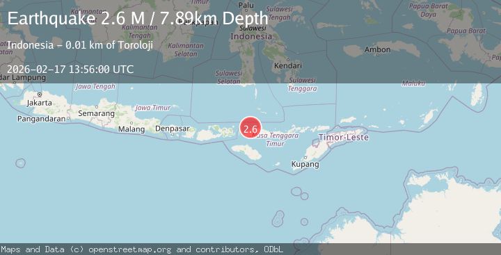 Map of Flores region, Indonesia
