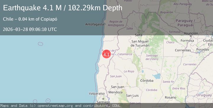 Map of Atacama, Chile