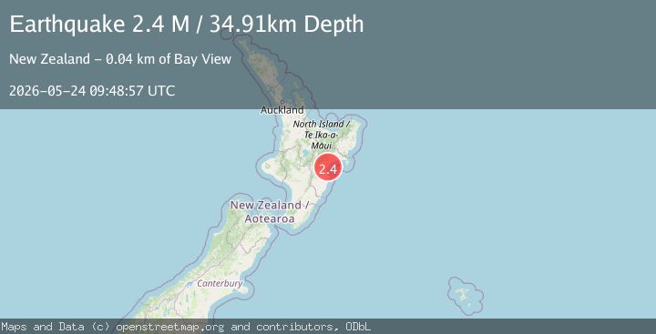Map of North Island of New Zealand