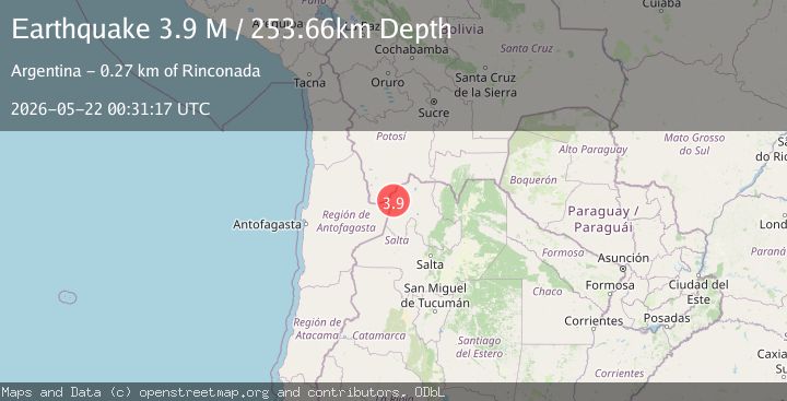 Map of Jujuy, Argentina