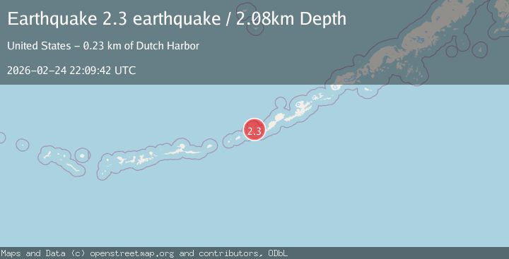 Map of Fox Islands, Aleutian Islands, Alaska
