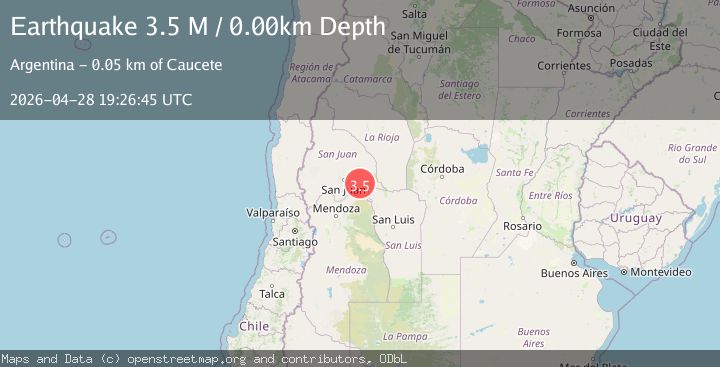 Map of San Juan, Argentina
