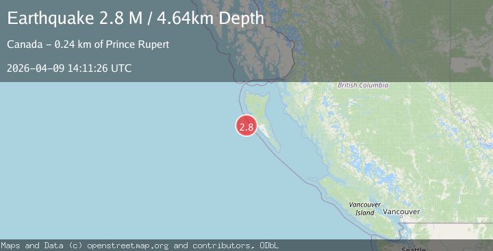 Map of Haida Gwaii Region, Canada