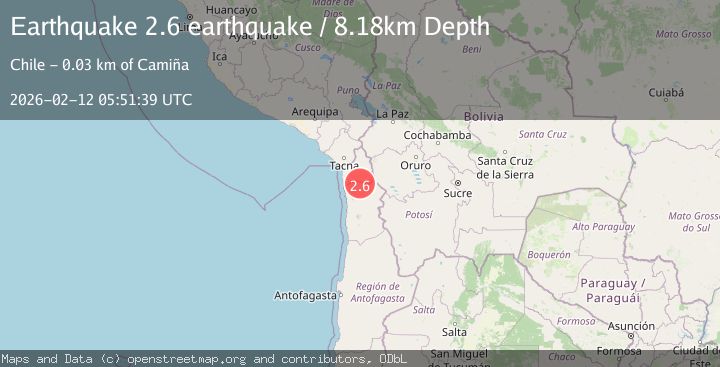 Map of Tarapaca, Chile