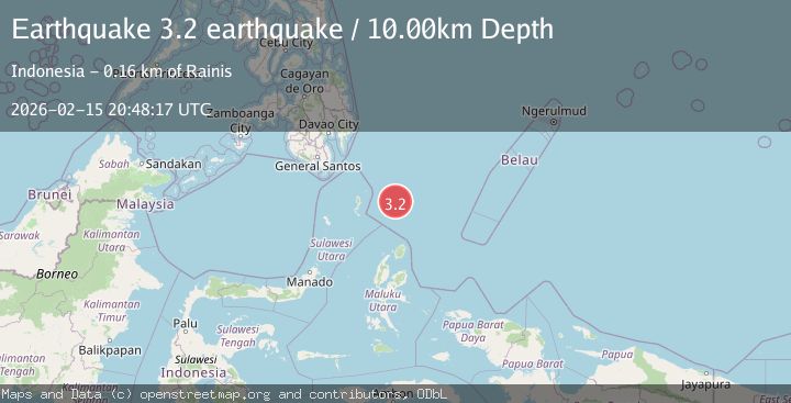 Map of north of Halmahera, Indonesia