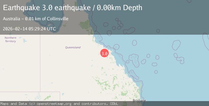 Map of Queensland, Australia
