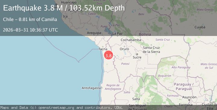 Map of Tarapaca, Chile