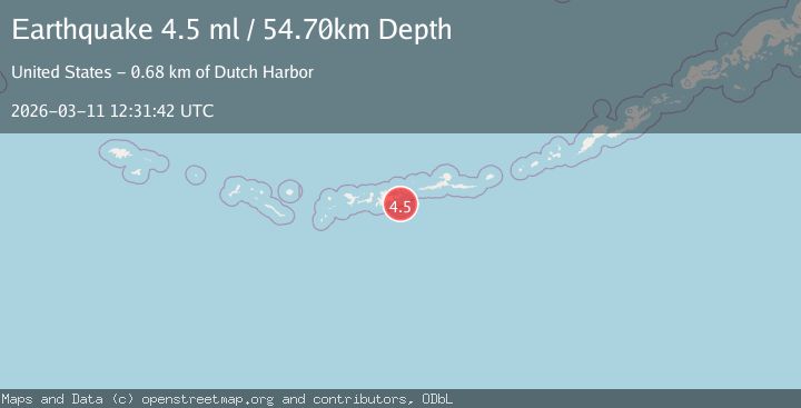 Map of Andreanof Islands, Aleutian Islands, Alaska