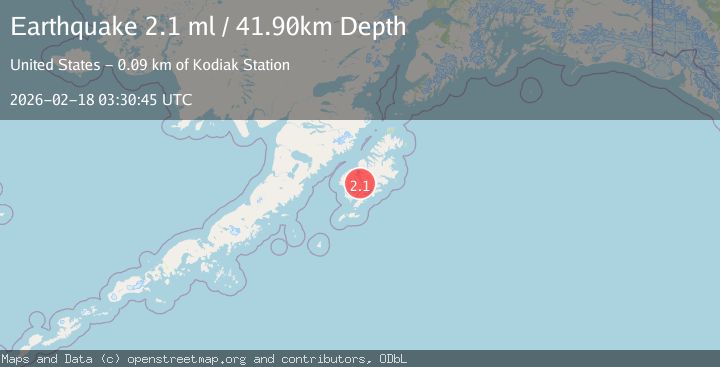 Map of Kodiak Island region, Alaska