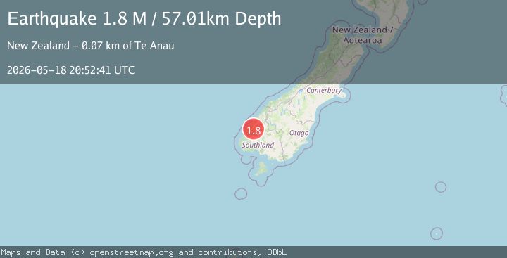 Map of Southland District, New Zealand