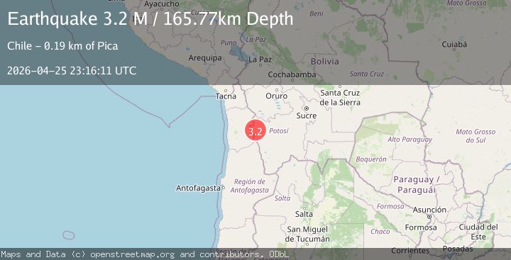 Map of Potosi, Bolivia