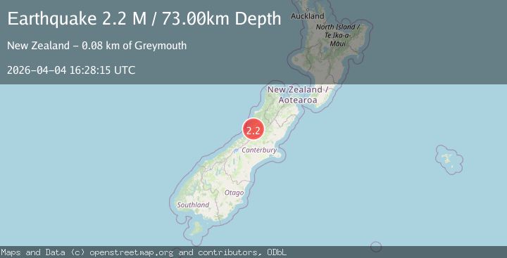 Map of Grey District, New Zealand