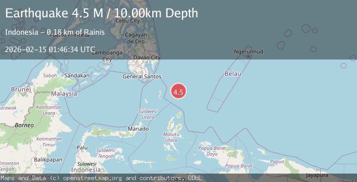 Map of north of Halmahera, Indonesia