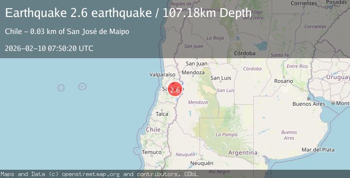 Map of Region Metropolitana, Chile