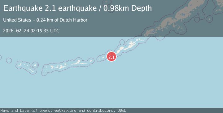 Map of Fox Islands, Aleutian Islands, Alaska