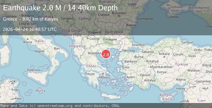 Map of Athos Region, Greece