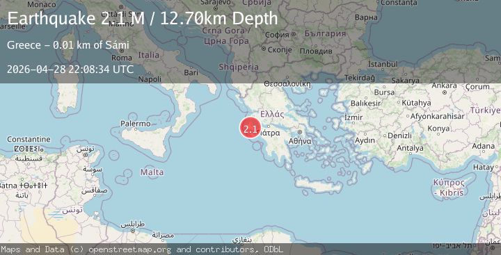 Map of Near the coast of Greece