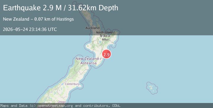 Map of North Island of New Zealand