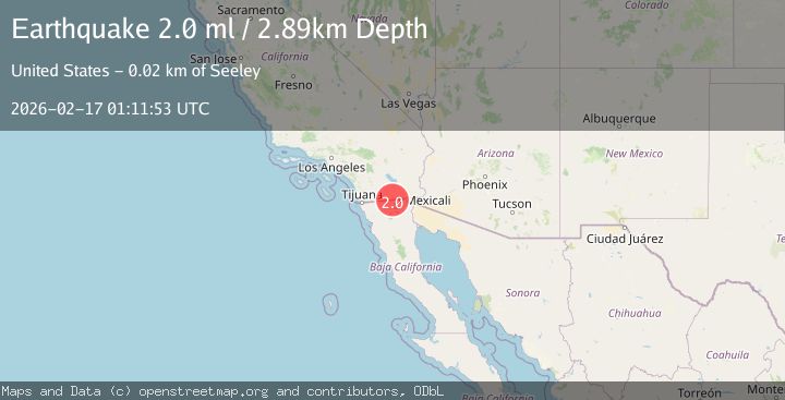 Map of California-Baja California border region